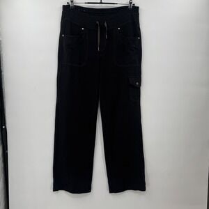 Kuhl‎ Travel Pants Convertible Drawstring Pockets Black Casual Size 10 Short